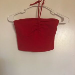 Forever 21 red halter crop top